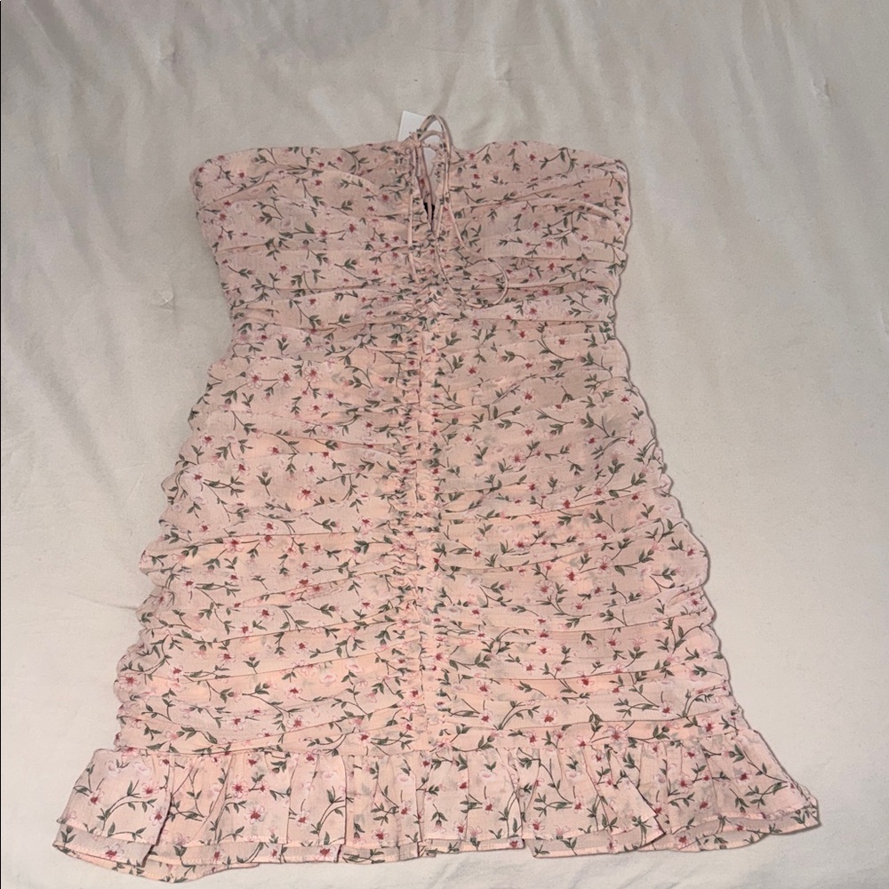 fab'rik Pink Floral Casual Dress